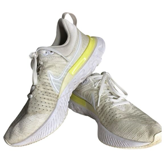 Nike React Infinity Womens 9 Platinum Yellow‎ Run Athletic Athleisure CT2423-100 - Picture 12 of 12
